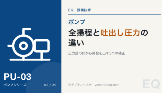 全揚程と吐出し圧力の違い｜圧力計の針から揚程を出す3つの補正