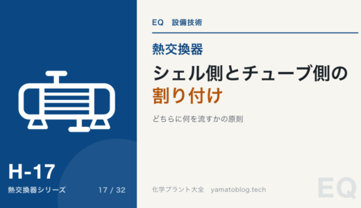 シェル側とチューブ側、どちらに何を流すか【割り付けの原則】