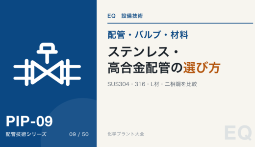 ステンレス・高合金配管の選び方｜SUS304・316・L材・二相鋼の違い