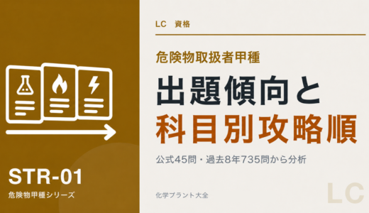 危険物取扱者甲種の出題傾向｜3科目の攻略順と優先論点を解説