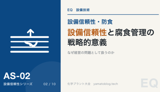 【詳細記事】化学産業における設備信頼性と腐食管理の戦略的意義