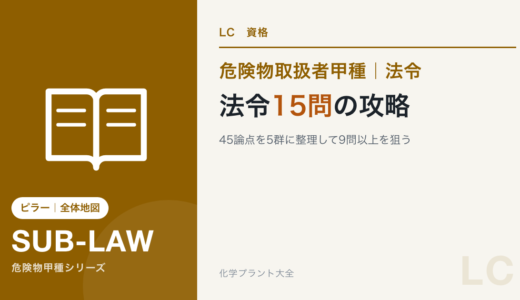 危険物取扱者甲種の法令の出題傾向｜15問を9問以上へ引き上げる勉強法
