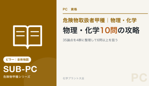 危険物取扱者甲種の物理・化学の出題傾向｜10問中6問以上を取る勉強法