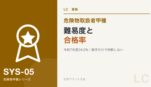 危険物取扱者甲種の難易度と合格率｜令和7年度34.0%をどう見る？