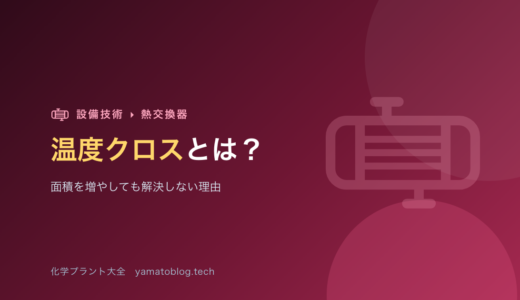 温度クロスとは？1-2型熱交換器で「面積を増やしても解決しない」理由