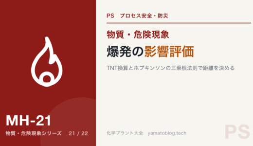 爆発の影響評価｜TNT換算とホプキンソンの三乗根法則で距離を決める