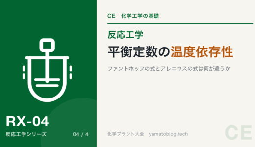 平衡定数の温度依存性｜ファントホッフの式とアレニウスの式は何が違うか
