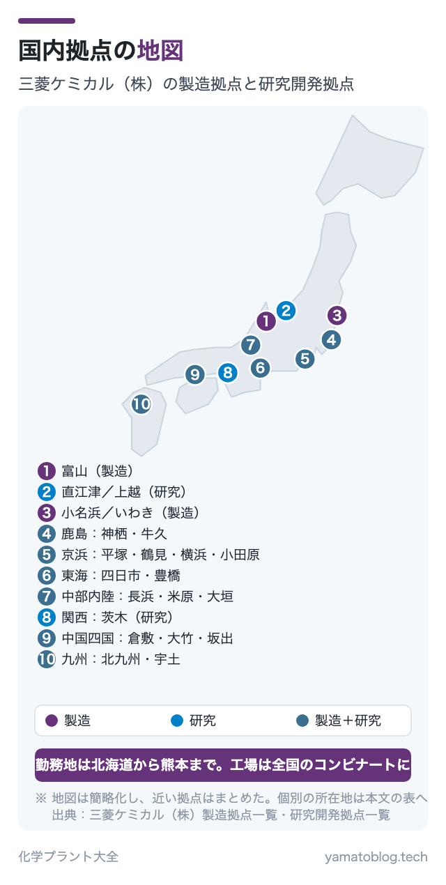 国内拠点の地図