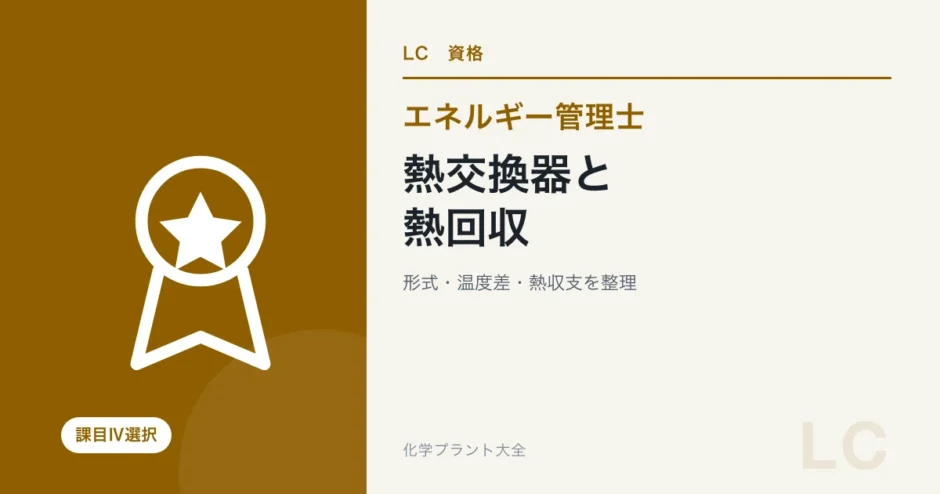 エネルギー管理士熱分野の熱交換器・熱回収を解説する記事のアイキャッチ