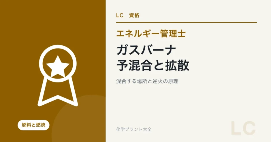 エネルギー管理士のガスバーナ対策｜予混合・拡散燃焼と逆火の違い