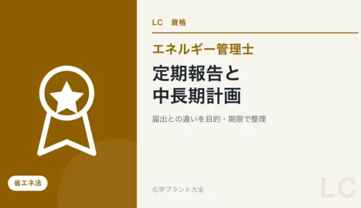 エネルギー管理士の法規対策｜定期報告・中長期計画・届出の違い