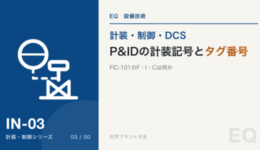 P&ID の計装記号とタグ番号の読み方｜FIC-101 の F・I・C は何か、丸・線種・現場か計器室か