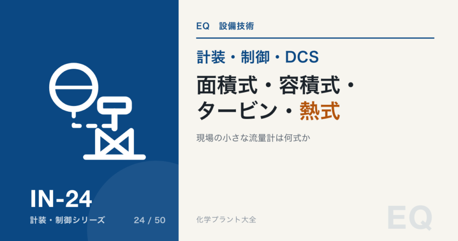 面積式・容積式・タービン・熱式流量計のアイキャッチ