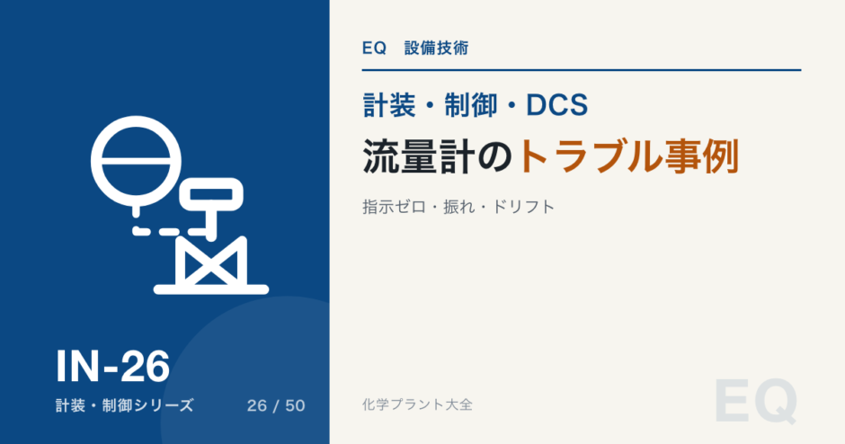 流量計のトラブル事例のアイキャッチ