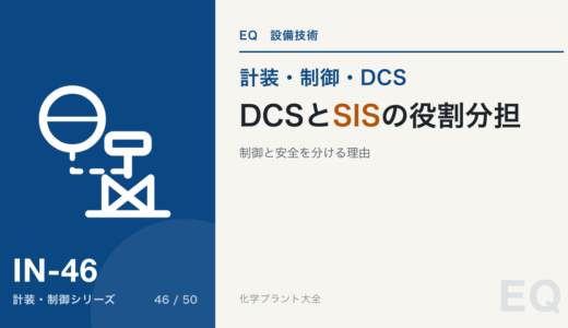 DCS と SIS の役割分担｜制御と安全を分ける理由、インターロックが働いたら運転員は何を見るか