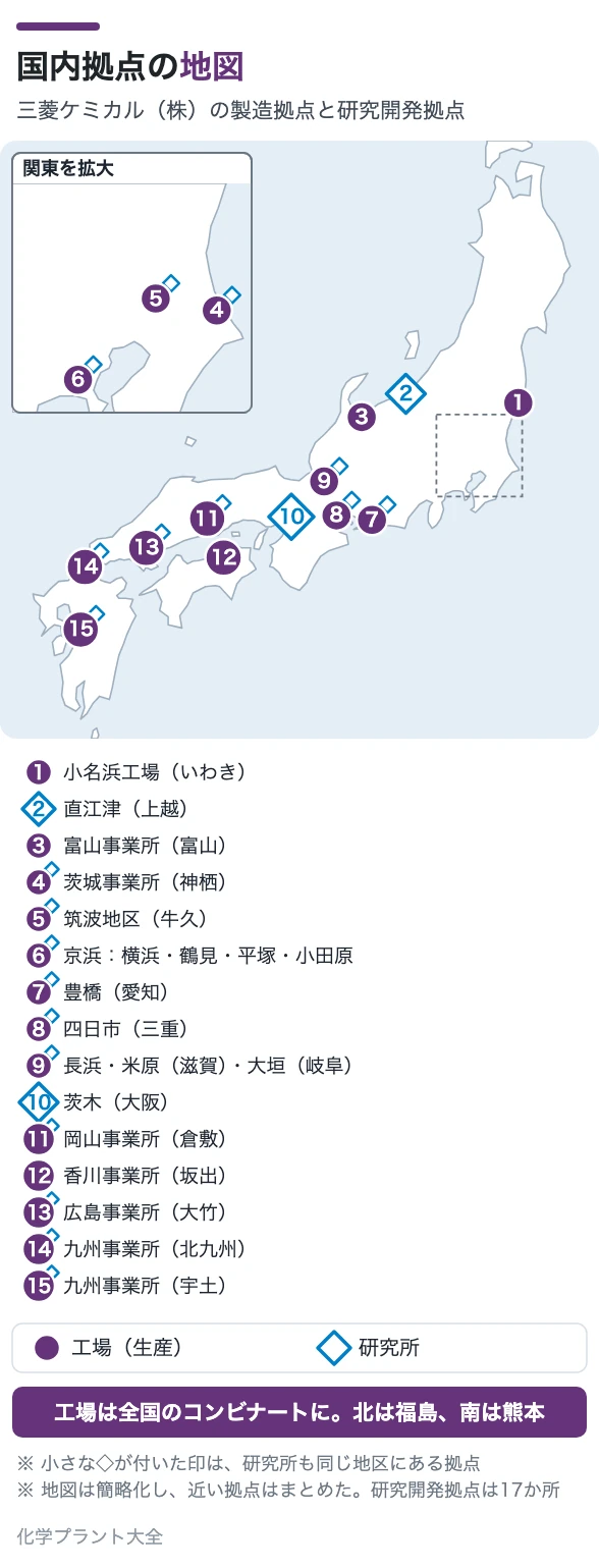 国内拠点の地図