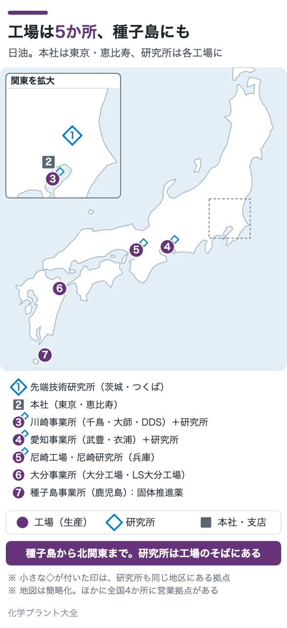 工場は5か所、種子島にも