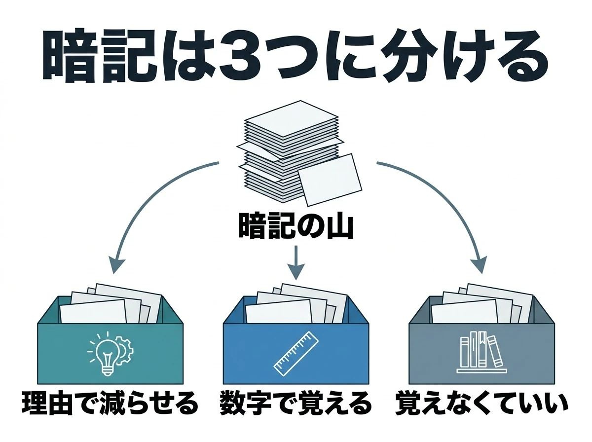 危険物乙4で覚えなくていいことの線引き(暗記を3つに分ける)