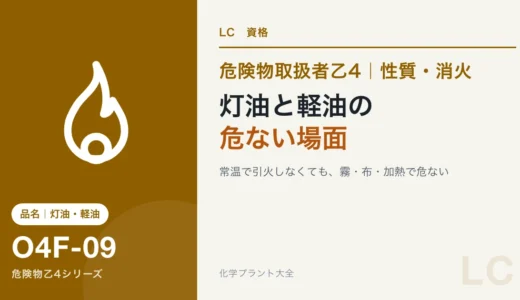 危険物乙4の灯油と軽油の性質｜常温では引火しないのに危ない場面