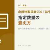 危険物乙4の指定数量の覚え方|第4類の7品名を「危ないほど少ない」でのアイキャッチ