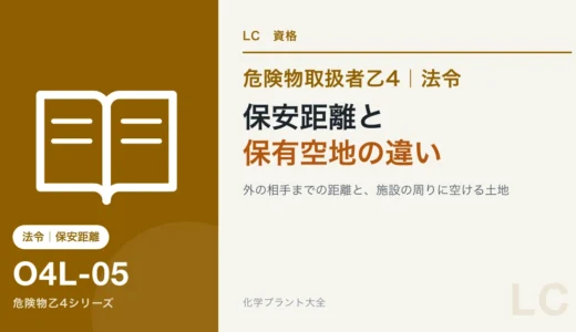 危険物乙4の保安距離と保有空地の違い｜どこからどこまでかを工場の図で