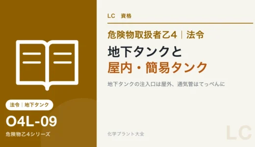 危険物乙4の地下タンク・屋内タンク・簡易タンク貯蔵所｜地面の下はどうなっているか