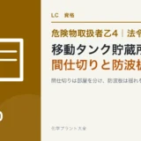 危険物乙4の移動タンク貯蔵所(タンクローリー)の基準|間仕切りと防波板の役割のアイキャッチ