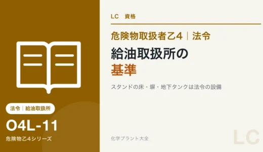 危険物乙4の給油取扱所（ガソリンスタンド）の基準｜いつもの景色のどこが法令か