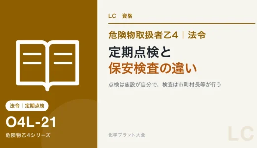 危険物乙4の定期点検と保安検査の違い｜だれが・いつ・記録は何年残すか