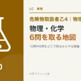 危険物乙4の物理・化学が苦手な人へ|10問中6問を取る地図とやる順番のアイキャッチ