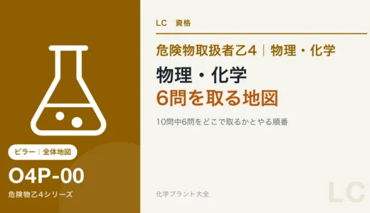 危険物乙4の物理・化学が苦手な人へ｜10問中6問を取る地図とやる順番