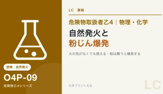 危険物乙4の自然発火と粉じん爆発｜火の気がなくても燃える・粉でも爆発する