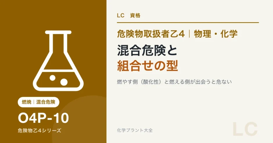 危険物乙4の混合危険とは｜混ぜると発火・爆発する組合せを型で覚えるのアイキャッチ