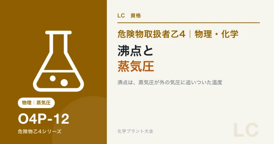 危険物乙4の沸点と蒸気圧｜山の上で低い温度で沸く理由と引火とのつながりのアイキャッチ