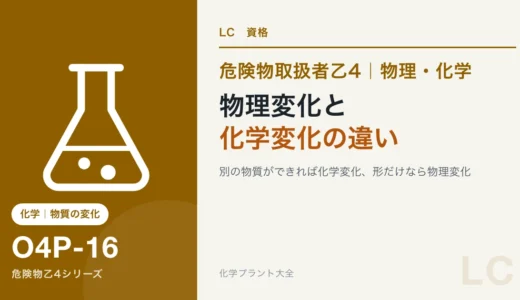 危険物乙4の物理変化と化学変化の見分け方｜別の物質になるかどうか