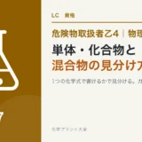 危険物乙4の単体・化合物・混合物の見分け方|ガソリンと空気は混合物のアイキャッチ