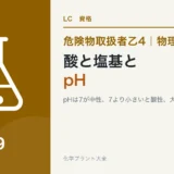 危険物乙4の酸と塩基とpH|7より小さいと酸性、乙4で問われる範囲までのアイキャッチ