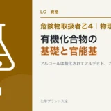 危険物乙4の有機化合物の基礎｜アルコール→アルデヒド→カルボン酸の1本の線のアイキャッチ