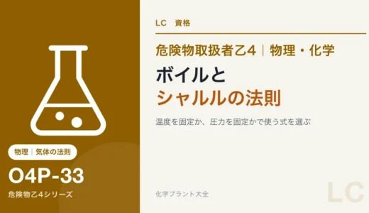 危険物乙4のボイルの法則とシャルルの法則｜何を固定しているかで式を選ぶ