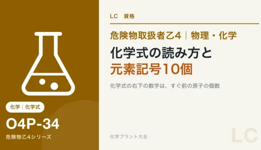 危険物乙4の化学式の読み方の超入門｜元素記号10個とH2Oが読めれば足りる