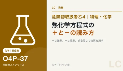 危険物乙4の熱化学方程式の読み方｜＋は発熱、燃焼熱はどう問われるか