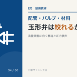 玉形弁(グローブ弁)|絞れる理由と圧力損失