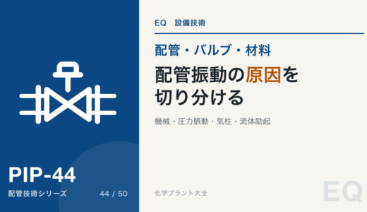 配管振動の原因を切り分ける｜機械・圧力脈動・気柱・流体励起