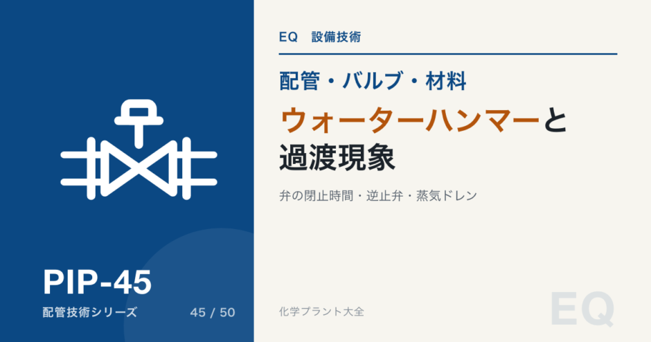 ウォーターハンマーと過渡現象のアイキャッチ