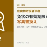 危険物取扱者免状の有効期限、写真書換え、資格失効を解説する記事のアイキャッチ
