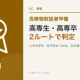 高専生・高専卒が危険物取扱者甲種を受験する2つの資格ルートを解説する記事のアイキャッチ