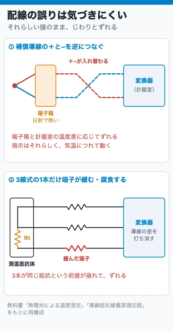 配線の誤りは気づきにくい