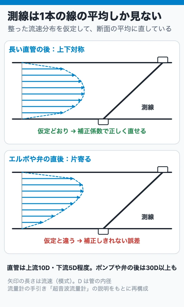 測線は1本の線の平均しか見ない