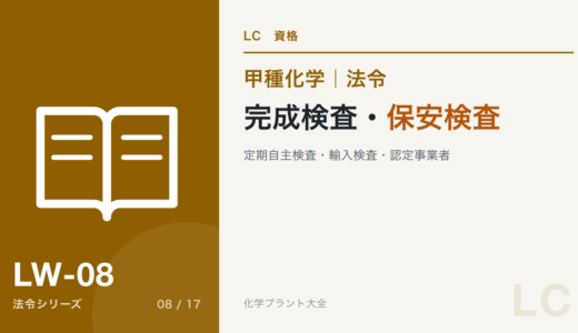 検査の論点｜完成検査・認定・保安検査・定期自主検査・輸入検査【甲種化学・法令】