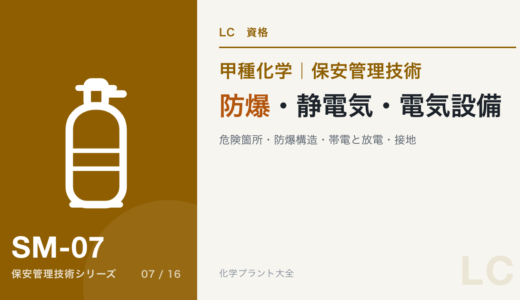 防爆・静電気・電気設備の論点｜危険箇所・防爆構造・帯電と緩和・放電・接地・非常用電源【甲種化学・保安】